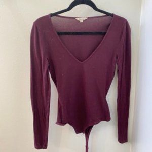 Deep v-neck bodysuit